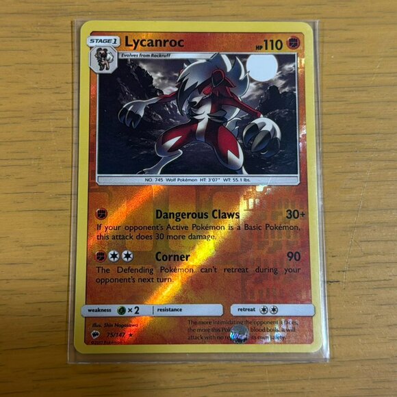 Pokémon Lycanroc Card - SM - Burning Shadows (SM03) - Brand New - Picture 1 of 1